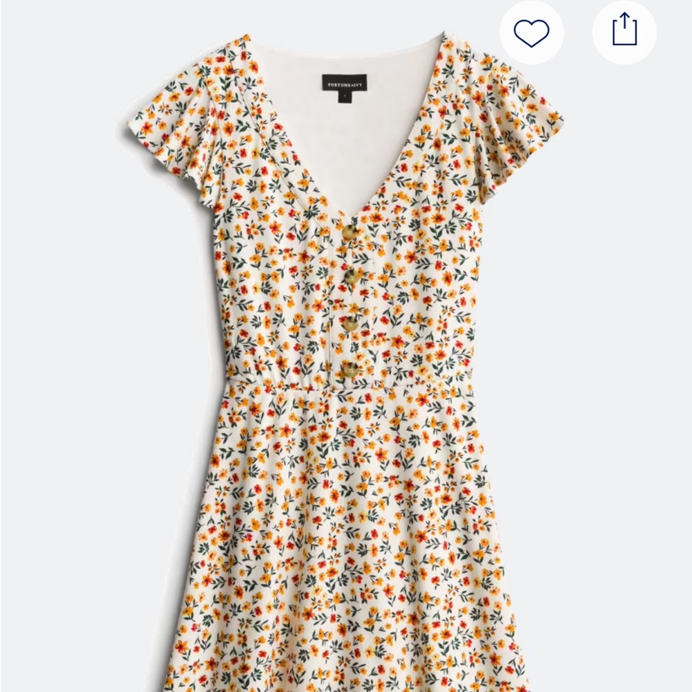 Charming Floral V-Neck Mini Dress